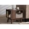 Wholesale Interiors Baxton Studio Britta Mid-Century Modern Walnut Brown and Grey Two-Tone Finished Wood Nightstand